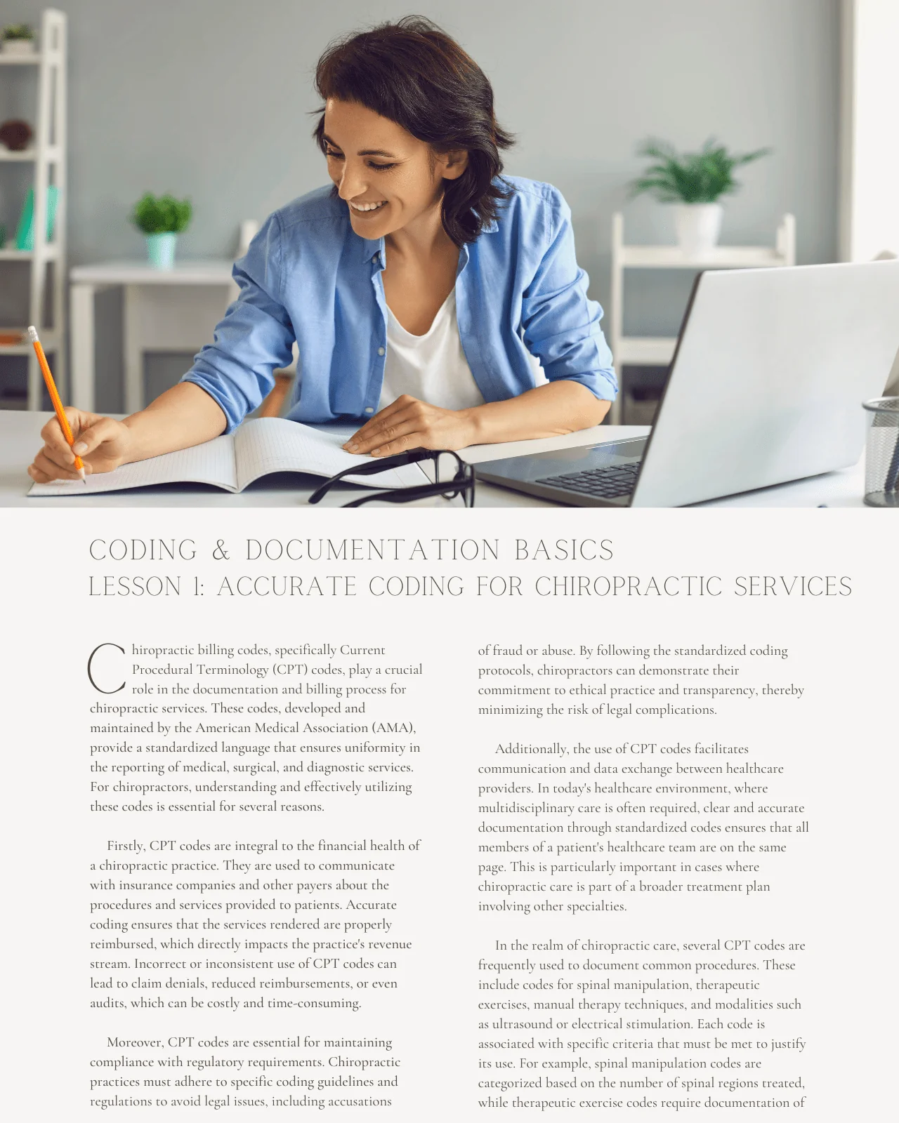 Coding and Documentation Basics for Chiropractic Services - Chiropractic Continuing Education, Billing, Documentation/Record Keeping, 2 Hours - Image 3