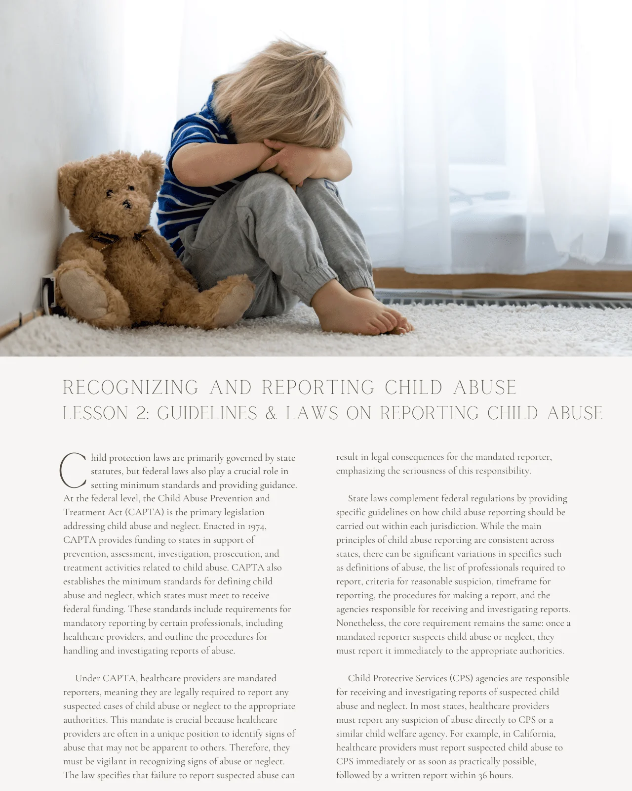 Safe Spaces: Recognizing and Reporting Child Abuse - Chiropractic Continuing Education, Child Abuse Prevention, 2 Hours - Image 4