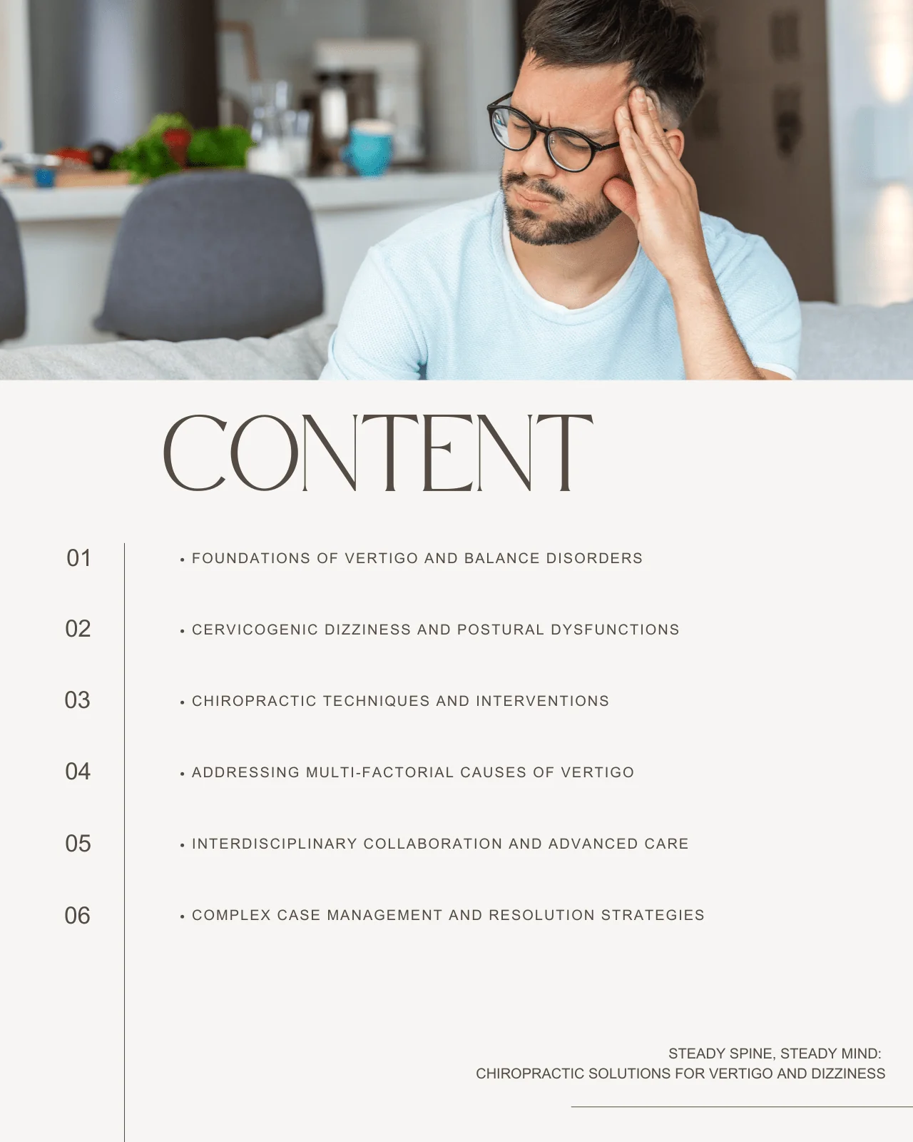 Steady Spine, Steady Mind: Chiropractic Solutions for Vertigo and Dizziness - Chiropractic Continuing Education, Adjustive Technique, 8 Hours - Image 3