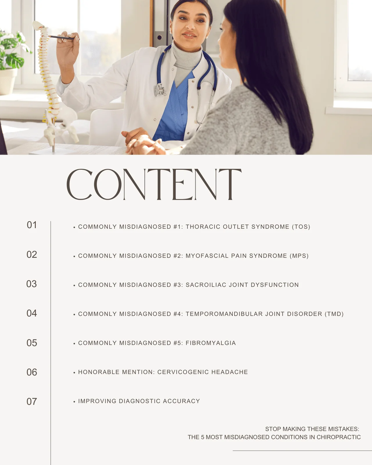 Stop Making These Mistakes: The Five Most Misdiagnosed Conditions in Chiropractic - Chiropractic Continuing Education, Diagnosis, Adjustive Technique, 10 Hours - Image 3